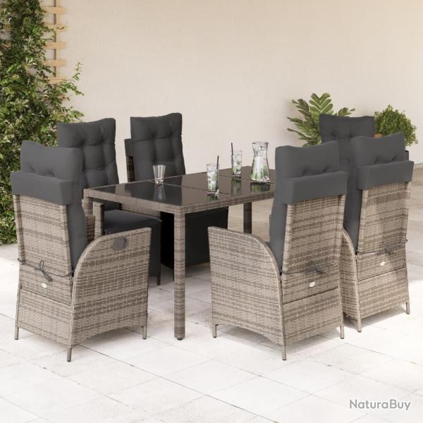 Salon de jardin 6 pcs avec coussins bois de pin impr�gn�
