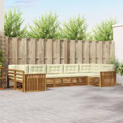 Ensemble de canap&eacute; de jardin 6 pcs Gris clair Poly rotin