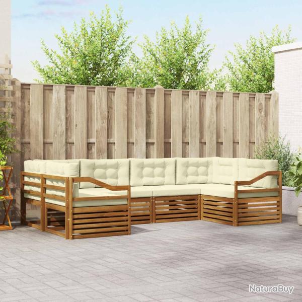 Ensemble de canap� de jardin 6 pcs Beige polyrotin