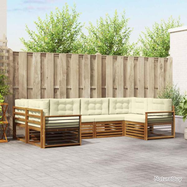 Ensemble de canap� de jardin 6 pcs Beige Poly rotin