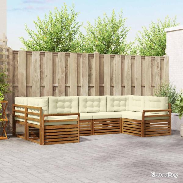 Ensemble de canap� de jardin 6 pcs Beige Poly rotin