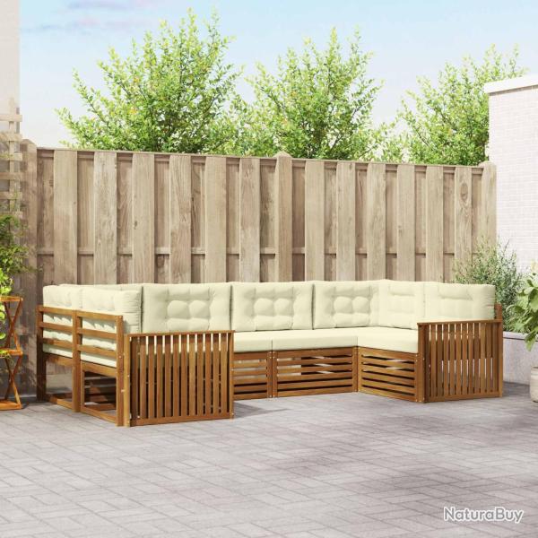 Ensemble de canap� de jardin 6 pcs Beige Poly rotin