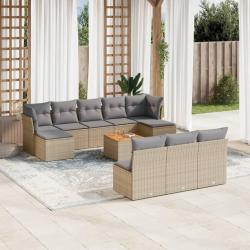 Chaises de jardin avec coussins lot de 4 marron r&eacute;sine tress&eacute;e
