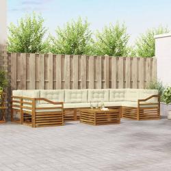 Ensemble de canap&eacute; de jardin 6 pcs Beige et cr&egrave;me polyrotin