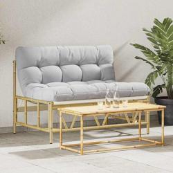 Chaises de jardin lot de 6 et coussins bleu royal Bois de teck