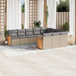 Chaises de jardin lot de 6 avec coussins Bois d'acacia solide