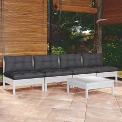 Ensemble de salle &agrave; manger pour jardin 9 pcs Beige polyrotin