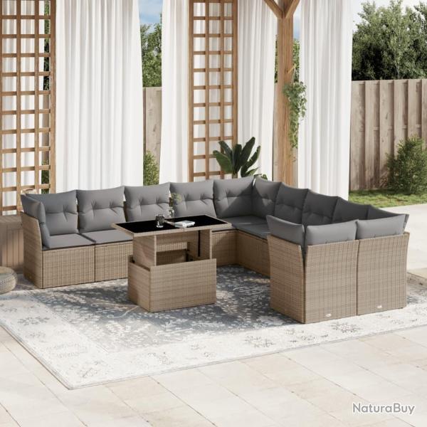 Chaises de jardin lot de 4 et coussins taupe bois teck solide