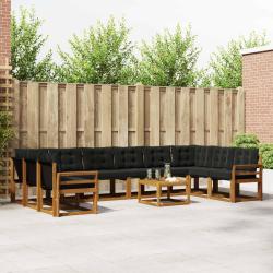 Ensemble &agrave; manger de jardin 5 pcs coussins gris r&eacute;sine tress&eacute;e