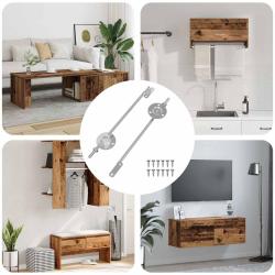 Banc de jardin 2 pcs Gris clair polyrotin