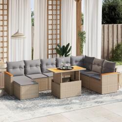 Chaises pliables de jardin lot de 6 avec coussins Bois d'acacia