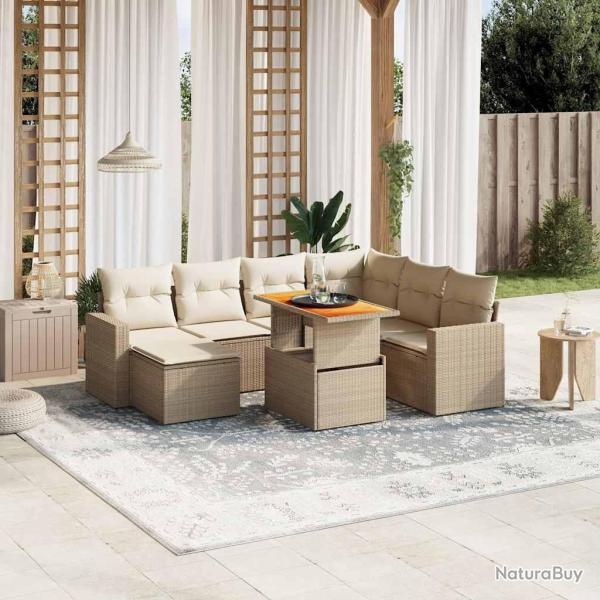 Chaises de jardin et coussins taupe lot de 8 Bois teck massif
