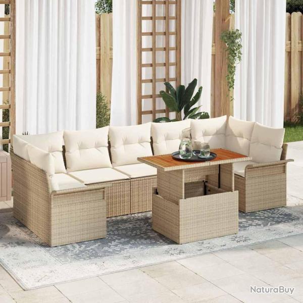 Ensemble de salle � manger pour jardin 7 pcs Noir et Marron