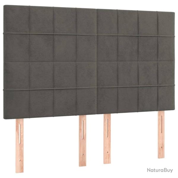 Chaises de jardin lot de 6 et coussins carreaux gris Bois teck