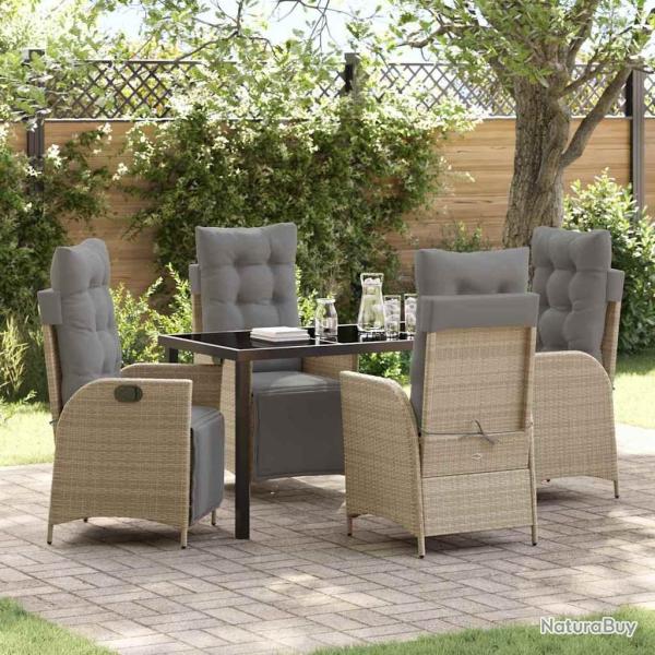 Ensemble � manger de jardin 9 pcs Noir