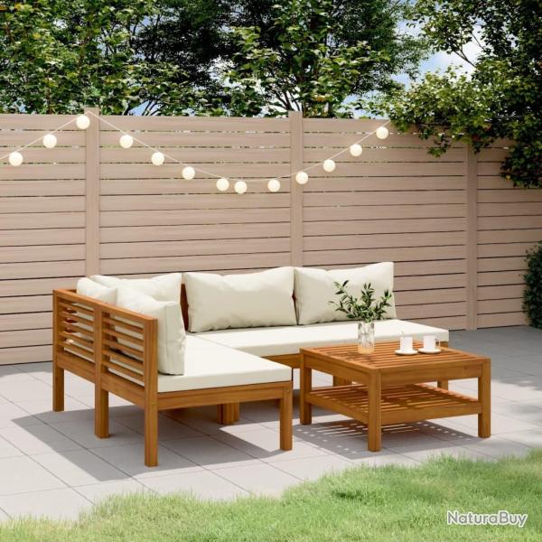 Ensemble � manger de jardin 9pcs coussins noir r�sine tress�e