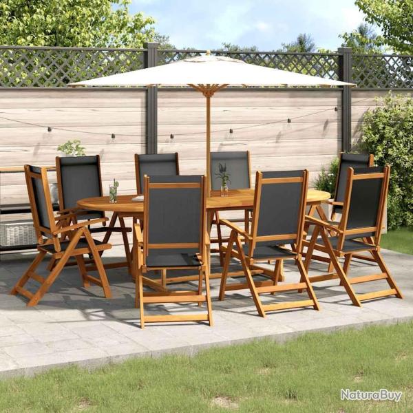 Salon de jardin 7 pcs avec coussins bois massif douglas