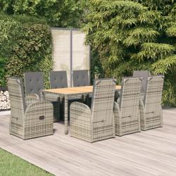 Salon de jardin 6 pcs avec coussins Noir R&eacute;sine tress&eacute;e