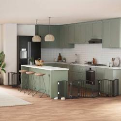 Ensemble de canap&eacute; de jardin 7 pcs Marron polyrotin