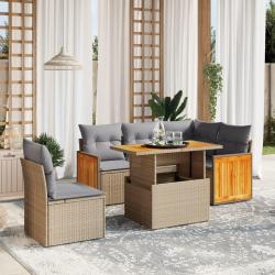 Chaises pliables de jardin lot de 8 avec coussins Bois d'acacia