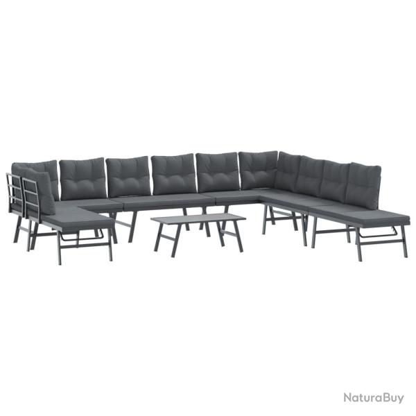 Ensemble de canap� de jardin 13 pcs Beige polyrotin