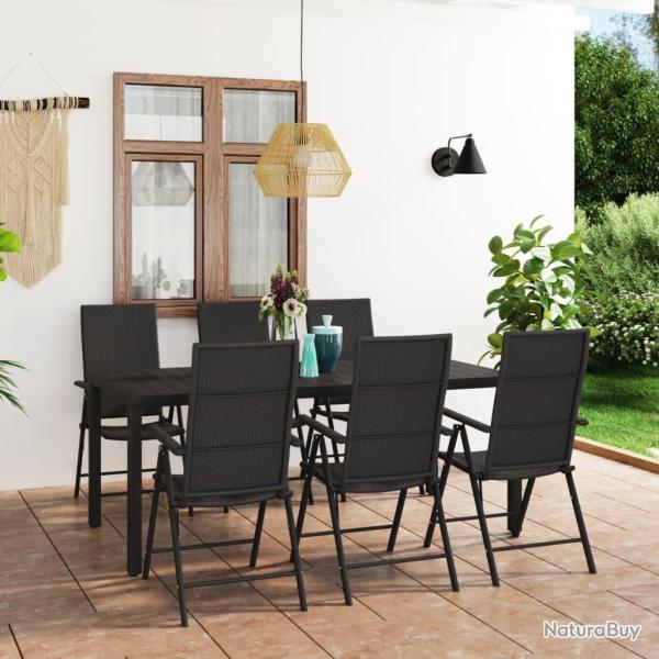 Ensemble de canap� de jardin 7 pcs Gris Poly rotin