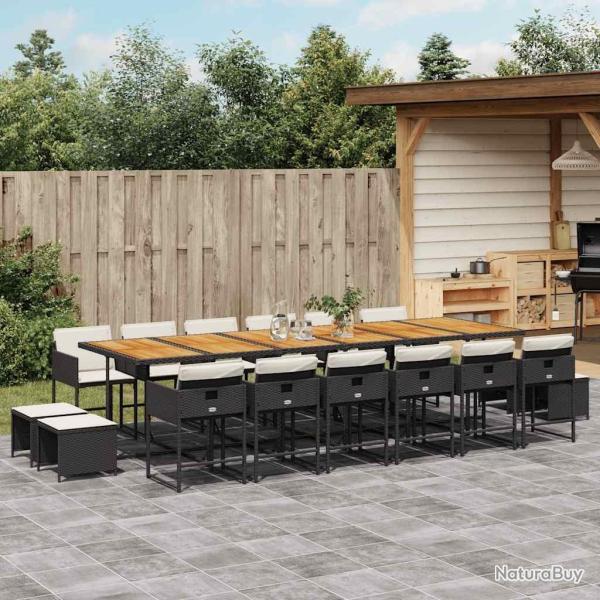 Ensemble de canap� de jardin 13 pcs Beige polyrotin