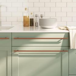 Salon de jardin 8 pcs avec coussins blanc cr&egrave;me bambou