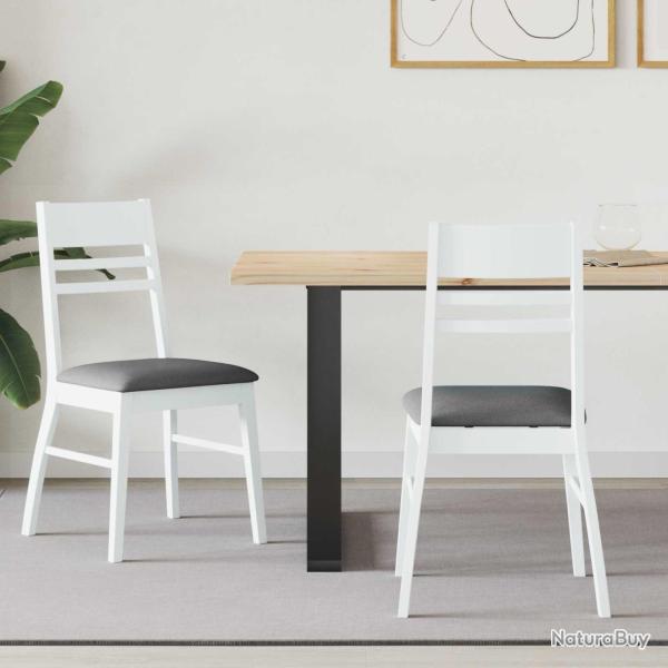 Salon de jardin 14 pcs avec coussins blanc bois de pin solide