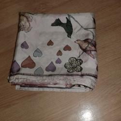 carr&eacute; foulard 100% soie vintage longchamp paris   87 x 87 CM