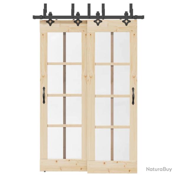 Salon de jardin 6 pcs et coussins bois massif sapin de douglas