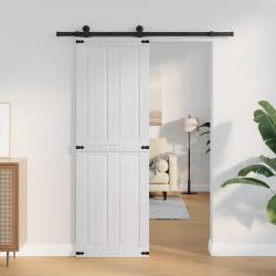 Salon de jardin 7 pcs avec coussins cire marron bois pin massif