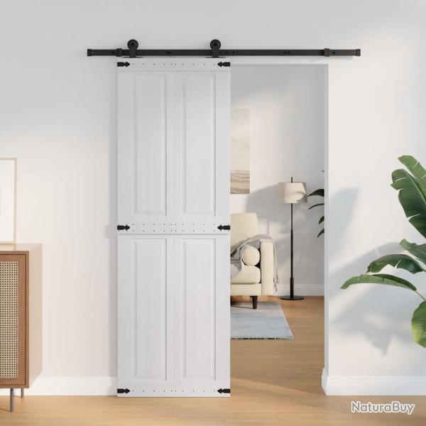 Salon de jardin 7 pcs avec coussins cire marron bois pin massif