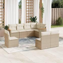 Ensemble de salle &agrave; manger pour jardin 4 pcs Beige et Marron