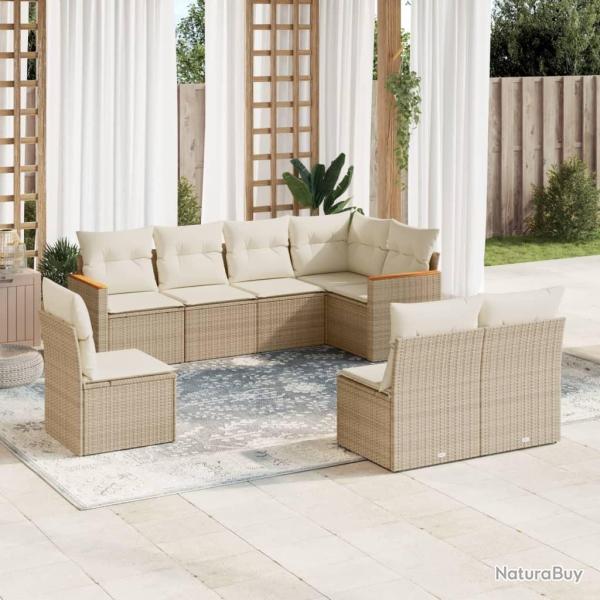 Ensemble de salle � manger pour jardin 4 pcs Beige et Marron