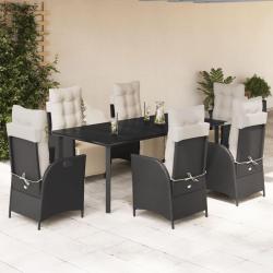 Chaises pliables de jardin lot de 8 avec coussins Bois d'acacia