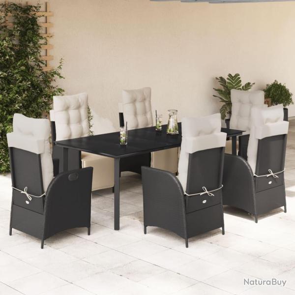 Chaises pliables de jardin lot de 8 avec coussins Bois d'acacia