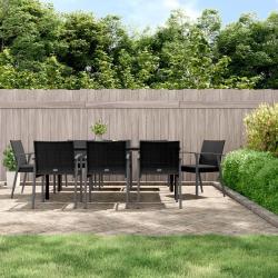 Ensemble de canap&eacute; de jardin 6 pcs Gris clair Poly rotin