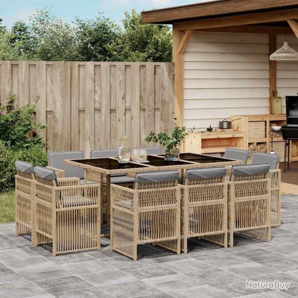 Ensemble de canap� de jardin 6 pcs Marron Poly rotin
