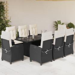 Ensemble de canap&eacute; de jardin 6 pcs Gris clair Poly rotin