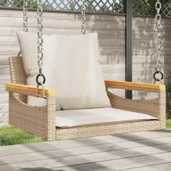 Ensemble de bistro de jardin 7 pcs coussins marron poly rotin