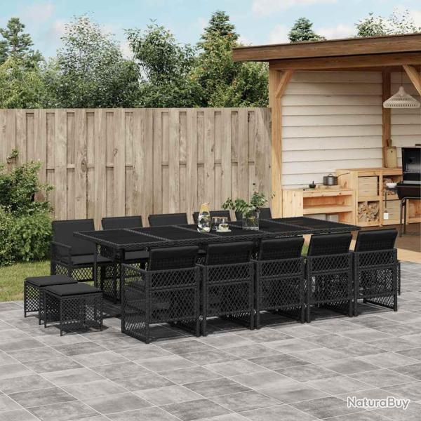 Ensemble de canap� de jardin 5 pcs Marron Poly rotin