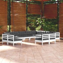 Ensemble de canap&eacute; de jardin 7 pcs Noir Poly rotin