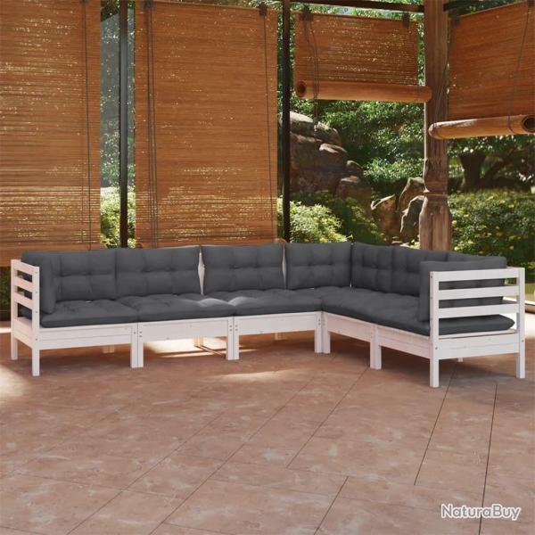 Ensemble de canap� de jardin 8 pcs Noir Poly rotin
