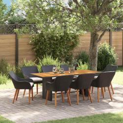 Ensemble de canap&eacute; de jardin 7 pcs Gris clair Poly rotin