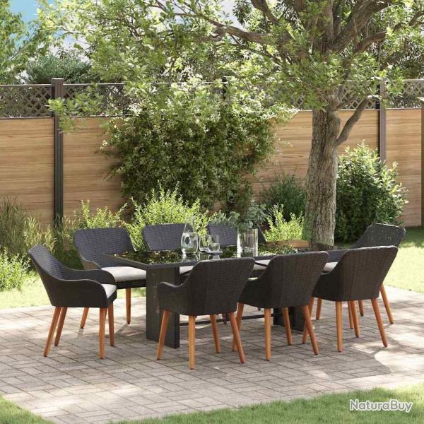 Ensemble de canap� de jardin 7 pcs Gris clair Poly rotin