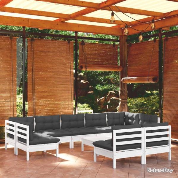 Ensemble de canap� de jardin 7 pcs Marron Poly rotin