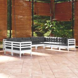 Ensemble de canap&eacute; de jardin 7 pcs Marron Poly rotin