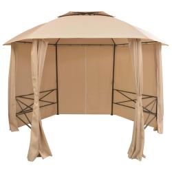 Ensemble &agrave; manger de jardin et coussins 7 pcs beige poly rotin