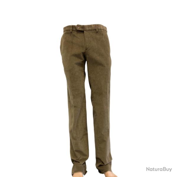 PANTALON VELOURS MARTY CHAMOIS - 40 - NINO LORETTI